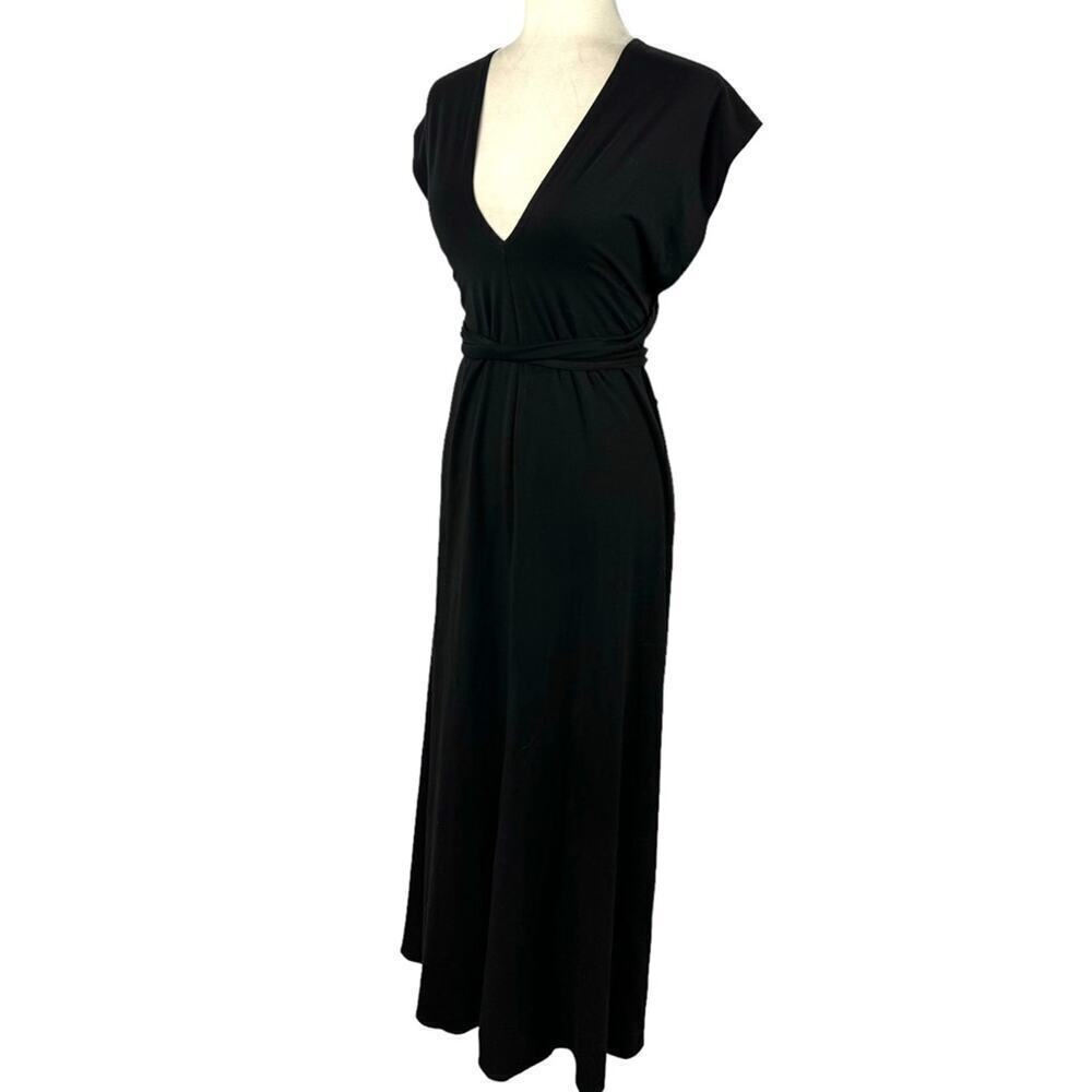 Reformation Black Convertible Wrap Multiway Halter Strap Plunge Maxi Dress XS - Picture 16 of 16